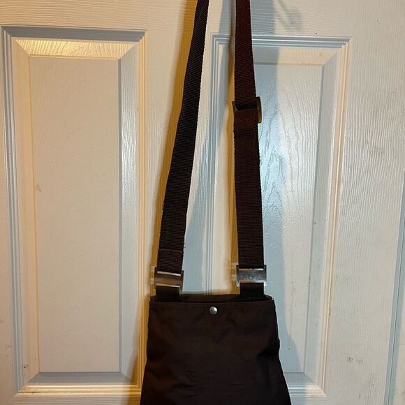 DKNY Brown Nylon small crossbody bag with silver tone accents and hardwares - Picture 11 of 12